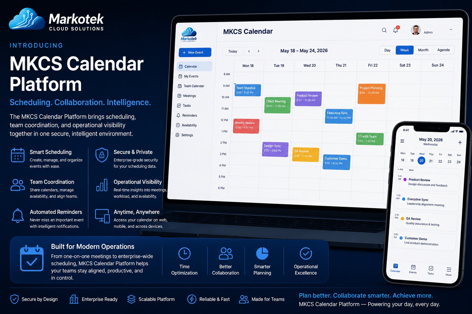 MKCS Calendar Platform product preview